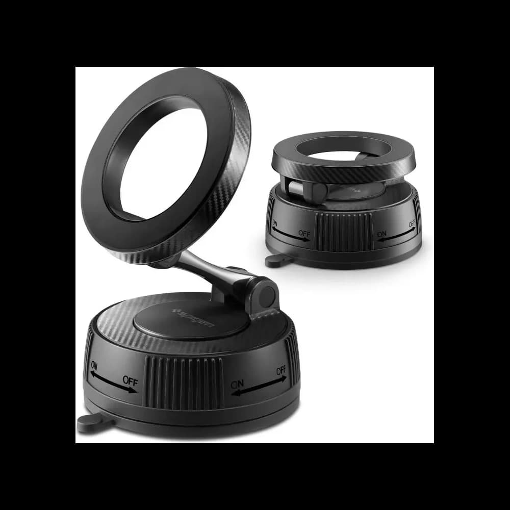 Spigen MFT36 Vacuumlock Magnetic MagSafe Dashboard Car Mount Černý - 1