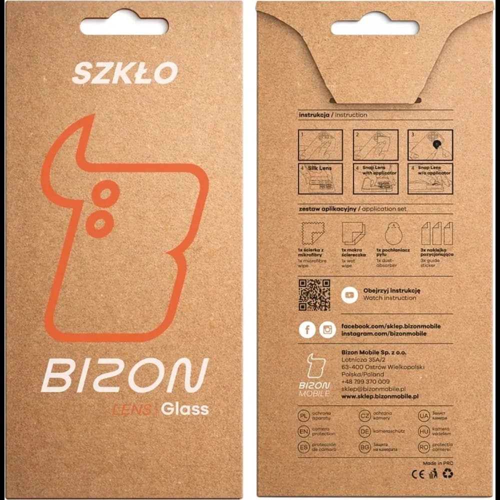 Szkło na aparat Bizon Glass Lens do Xiaomi Redmi Note 15 4G [2 PACK] - 6