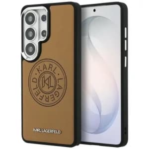 Karl Lagerfeld Perforated KL MagSafe Samsung Galaxy S26 Ultra hnědý