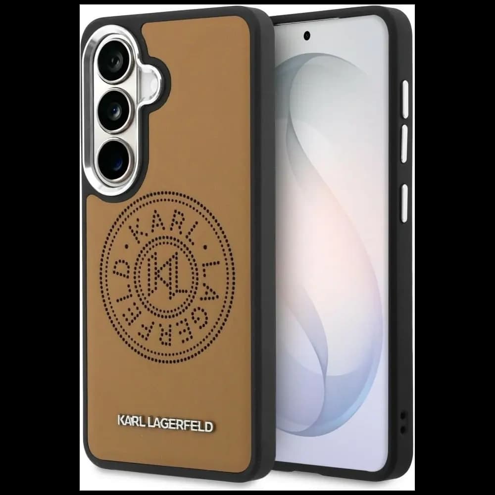 Karl Lagerfeld Perforated KL MagSafe Samsung Galaxy S26+ Plus brown - 1