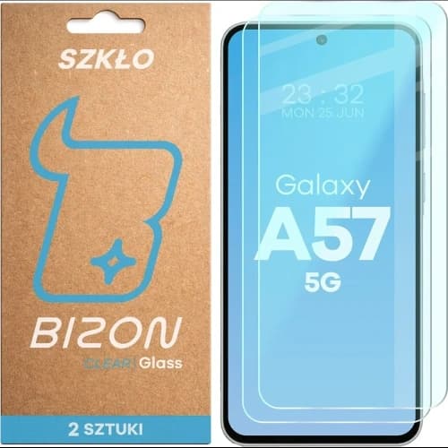 Szkło hartowane Bizon Glass Clear Duo do Samsung Galaxy A57 5G [2 PACK]