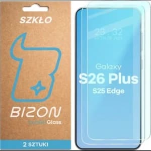Szkło hartowane Bizon Glass Clear Duo do Samsung Galaxy S26+ Plus / S25 Edge [2 PACK]