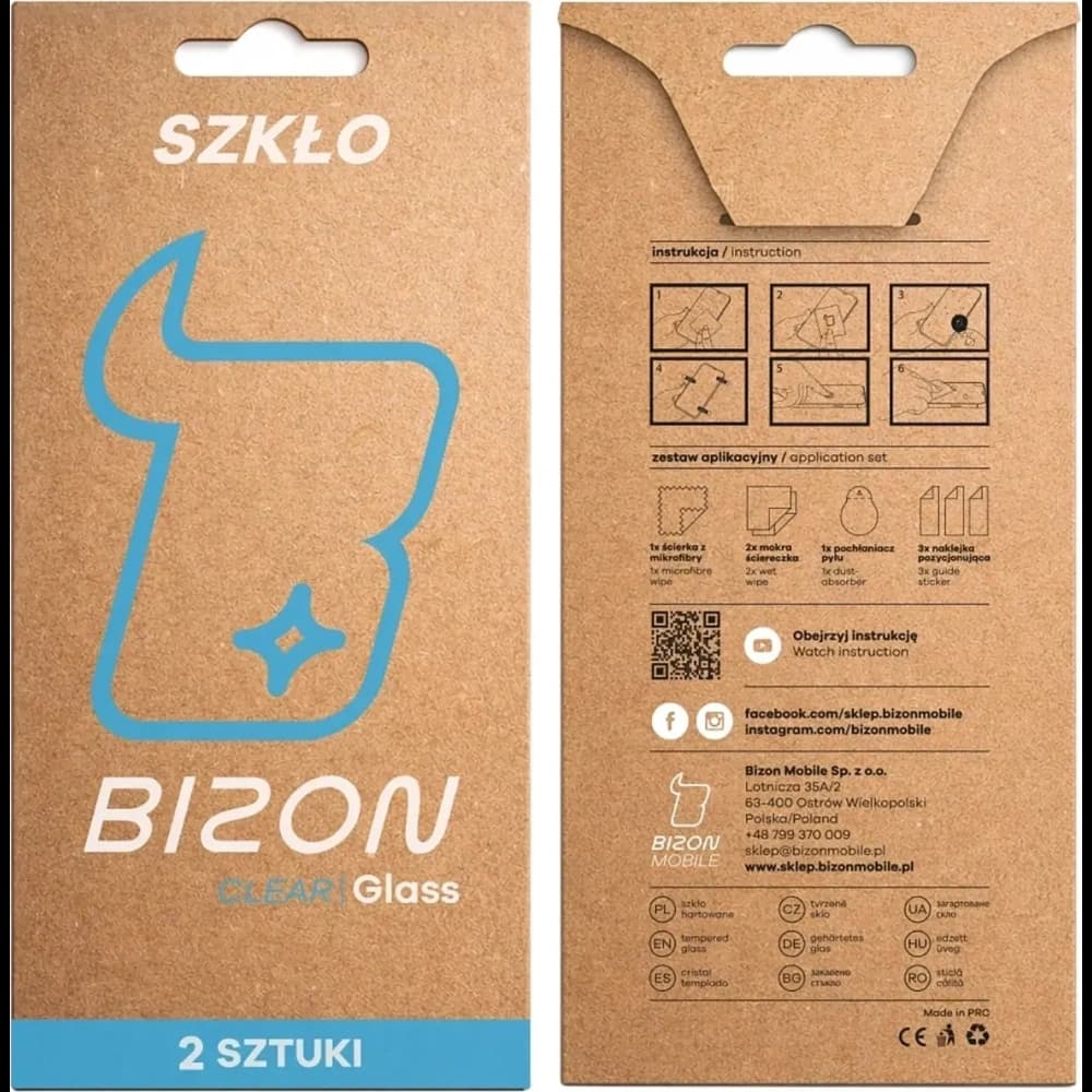 Szkło hartowane Bizon Glass Clear Duo do Oppo Reno 15 / 15 F / 15 FS / A6 Pro 5G [2 PACK] - 5