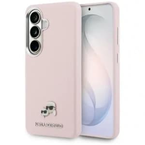 Etui Karl Lagerfeld Saffiano KC Metal Logo MagSafe do Samsung Galaxy S26 różowy