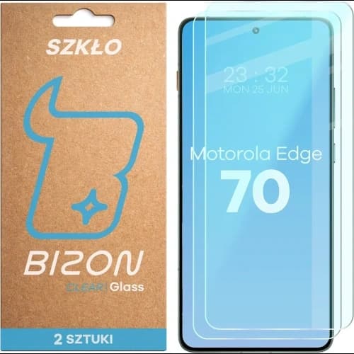 Szkło hartowane Bizon Glass Clear Duo do Motorola Edge 70 [2 PACK]