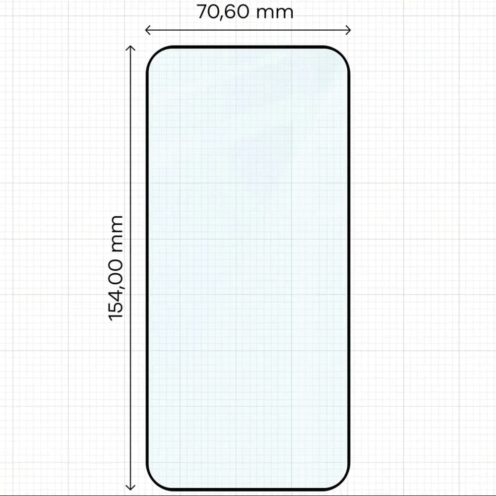 Szkło hartowane Bizon Glass Edge Duo do Oppo Reno 15 / 15 F / 15 FS / A6 Pro 5G, czarna ramka [2 PACK] - 2