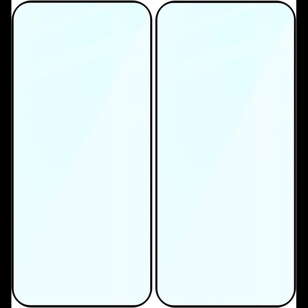 Szkło hartowane Bizon Glass Edge Duo do Oppo Reno 15 / 15 F / 15 FS / A6 Pro 5G, czarna ramka [2 PACK] - 4