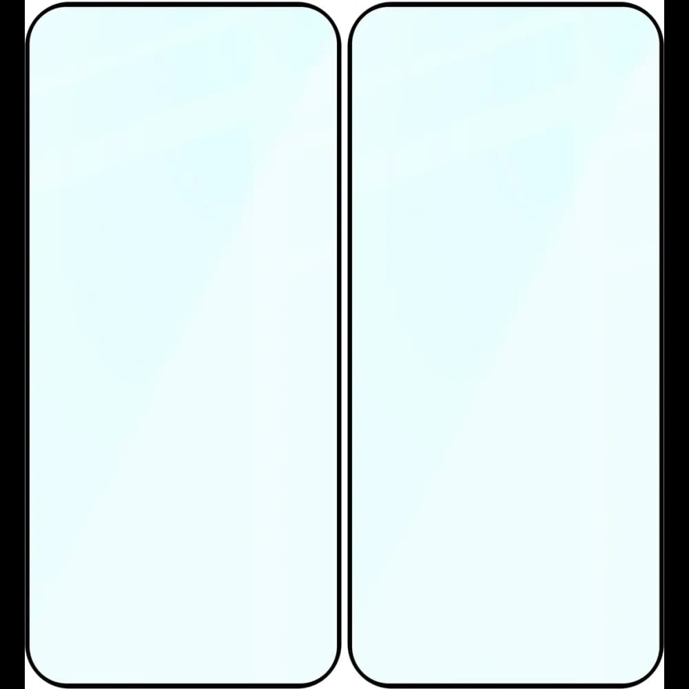 Szkło hartowane Bizon Glass Edge Duo do Oppo Reno 15 Pro, czarna ramka [2 PACK] - 4