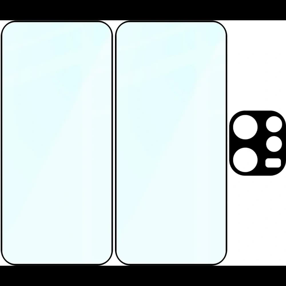 2x Szkło + szybka na aparat Bizon Edge Pack do Oppo Reno 15 F / FS - 6