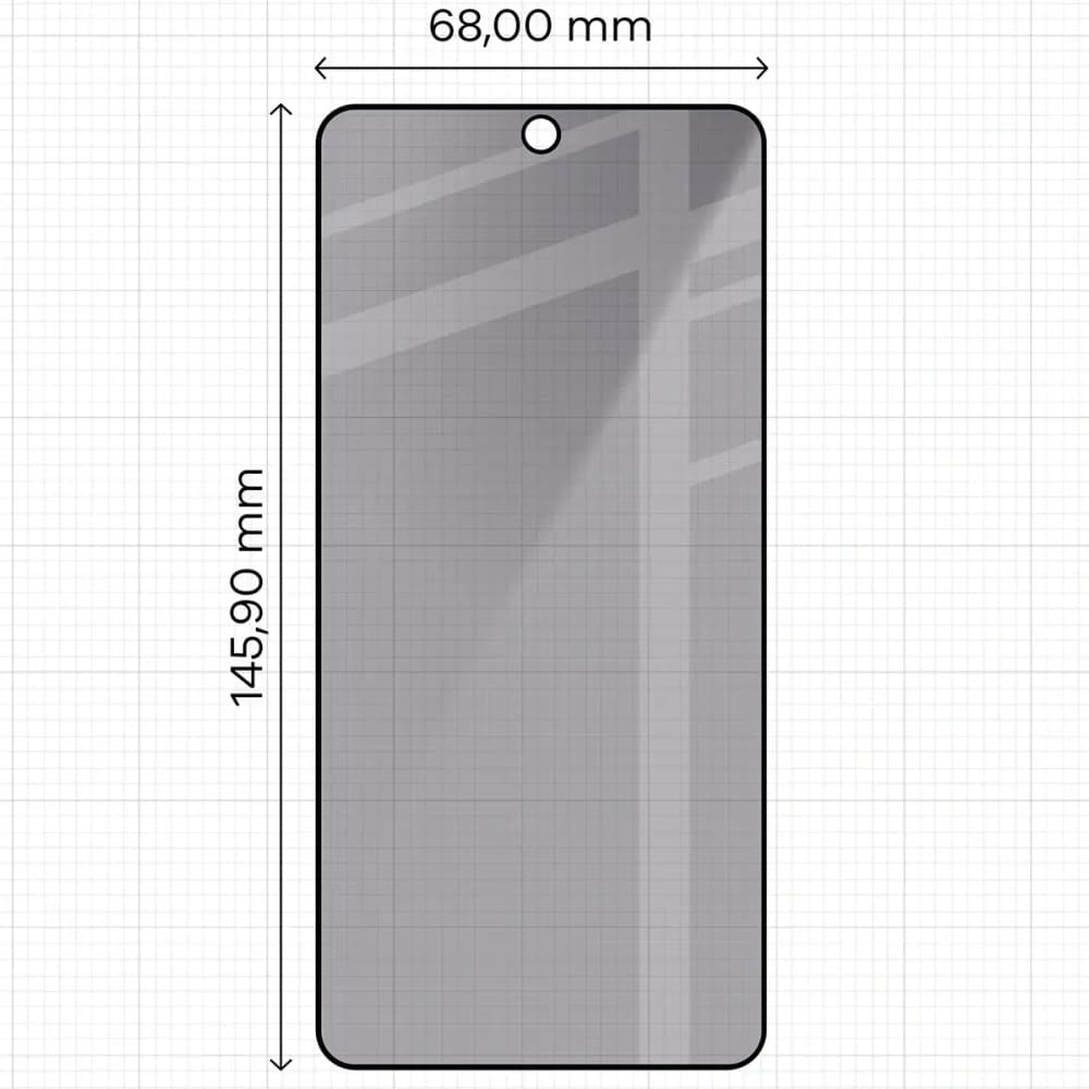 Prywatyzujące szkło hartowane Bizon Glass Edge Shadow Duo do Samsung Galaxy S26, przyciemniane z czarną ramką [2 PACK] - 2