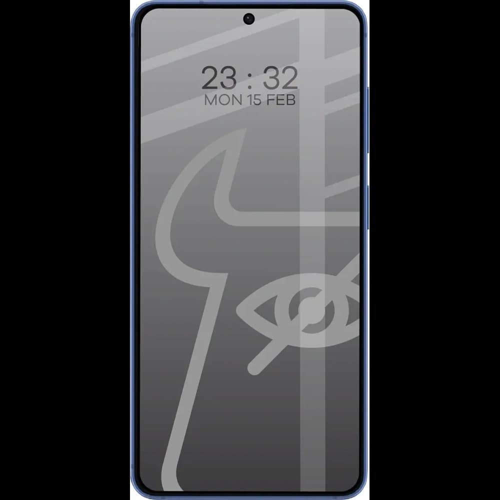 Prywatyzujące szkło hartowane Bizon Glass Edge Shadow Duo do Samsung Galaxy S26+ Plus / S25 Edge, przyciemniane z czarną ramką [2 PACK] - 3