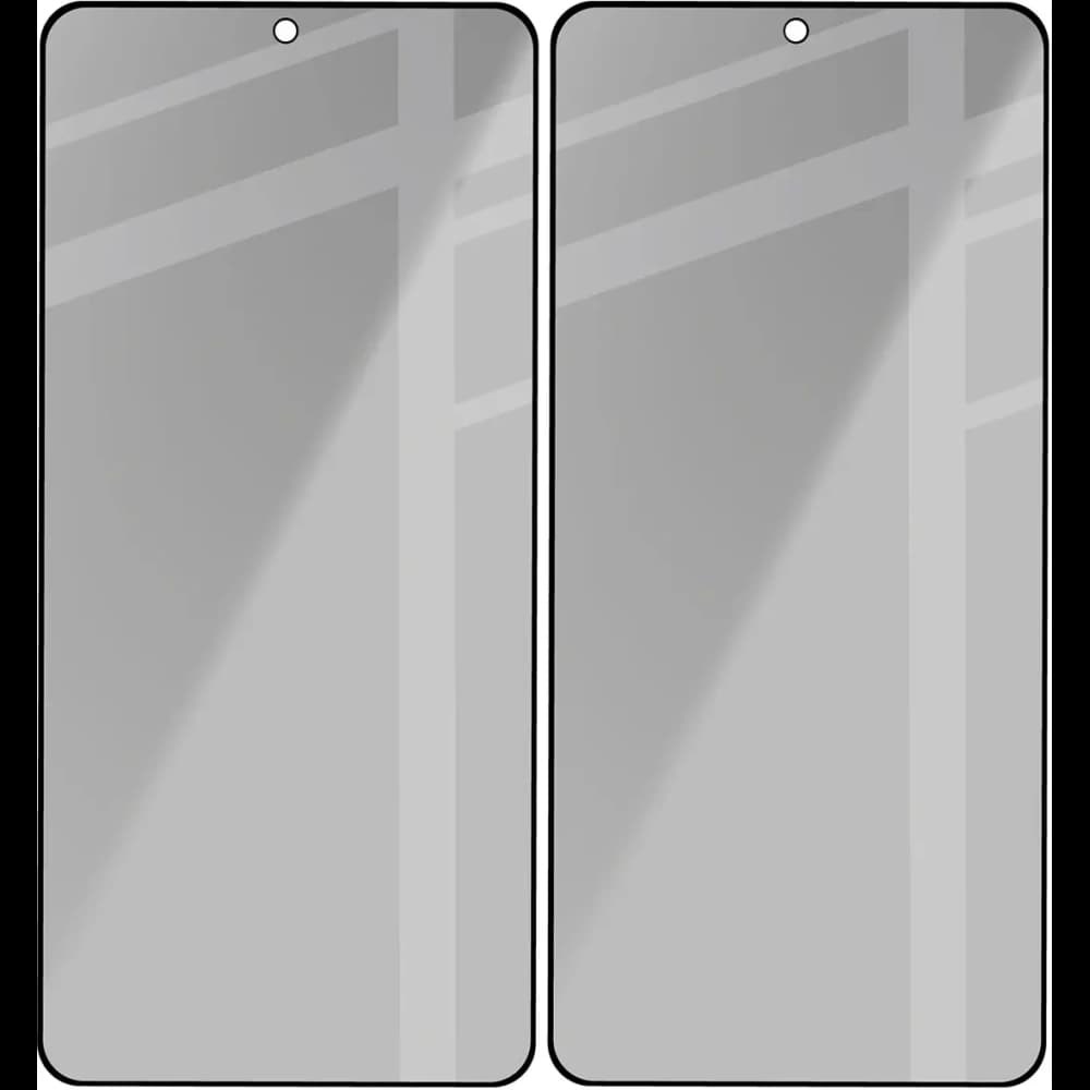 Prywatyzujące szkło hartowane Bizon Glass Edge Shadow Duo do Samsung Galaxy S26+ Plus / S25 Edge, przyciemniane z czarną ramką [2 PACK] - 4