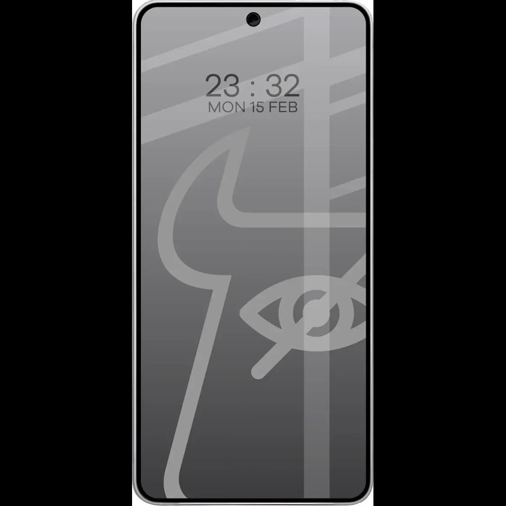 Prywatyzujące szkło hartowane Bizon Glass Edge Shadow Duo do Samsung Galaxy S26 Ultra, przyciemniane z czarną ramką [2 PACK] - 3