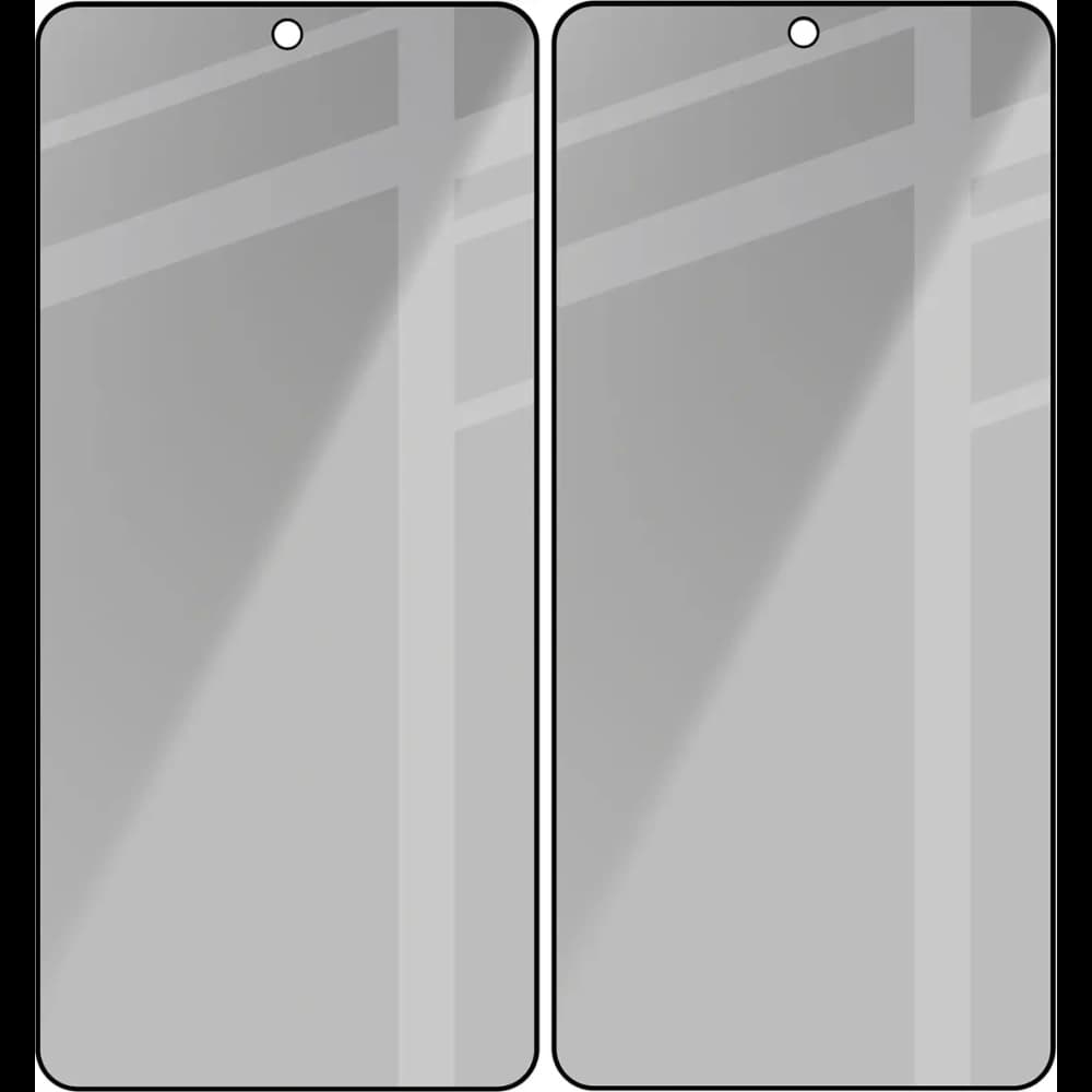 Prywatyzujące szkło hartowane Bizon Glass Edge Shadow Duo do Samsung Galaxy S26 Ultra, przyciemniane z czarną ramką [2 PACK] - 4