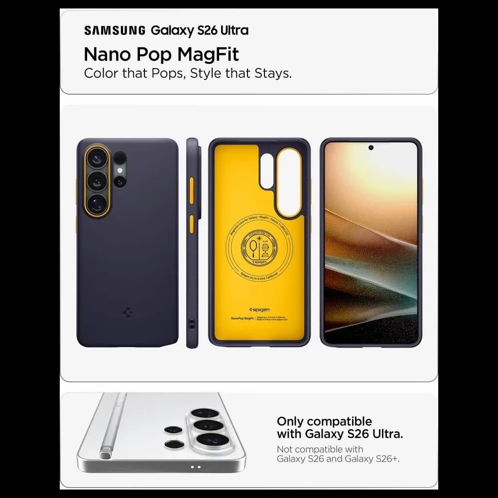 Etui Spigen Nano Pop Mag MagSafe do Samsung Galaxy S26 Ultra Blueberry Navy - 8