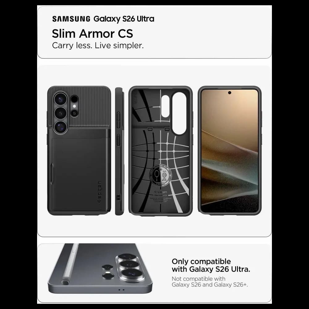 Etui Spigen Slim Armor CS do Samsung Galaxy S26 Ultra Black - 6