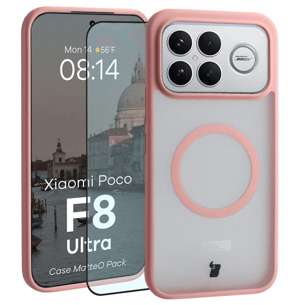 Bizon MatteO Magnetic Pack Xiaomi POCO F8 Ultra, rauchiges Hellrosa
 - 1