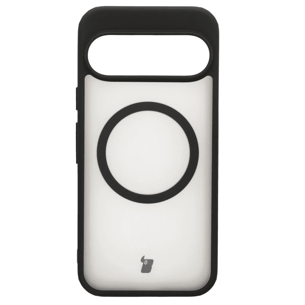 Etui z pierścieniem magnetycznym + szkło hartowane Bizon MatteO Pack do Google Pixel 9 / 9 Pro, przydymione-czarne - 2