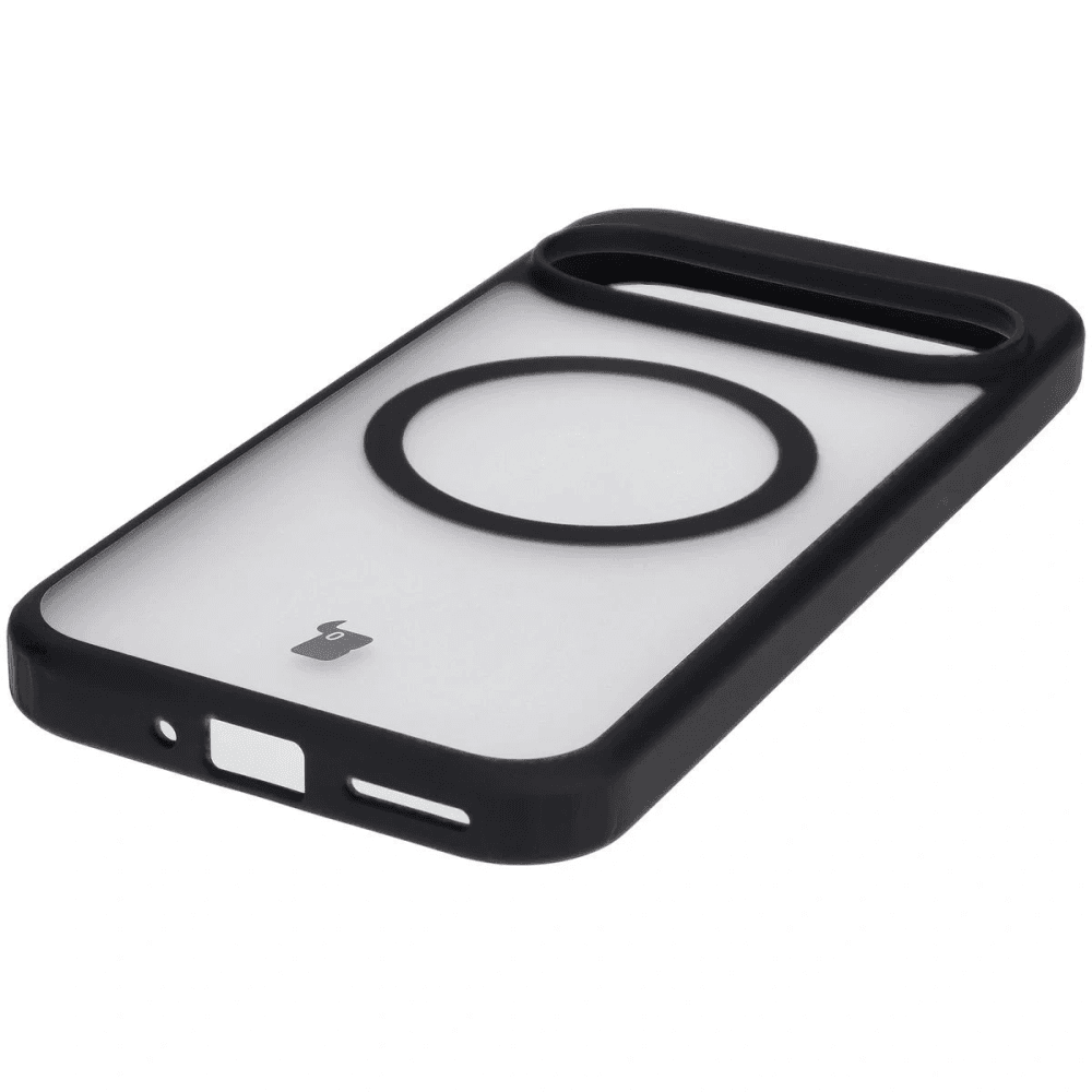 Etui z pierścieniem magnetycznym + szkło hartowane Bizon MatteO Pack do Google Pixel 9 / 9 Pro, przydymione-czarne - 7