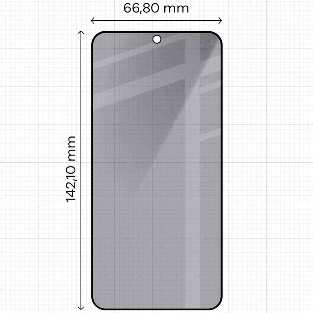 Prywatyzujące szkło hartowane Bizon Glass Edge Shadow Duo do Samsung Galaxy S23, przyciemniane z czarną ramką [2 PACK] - 2