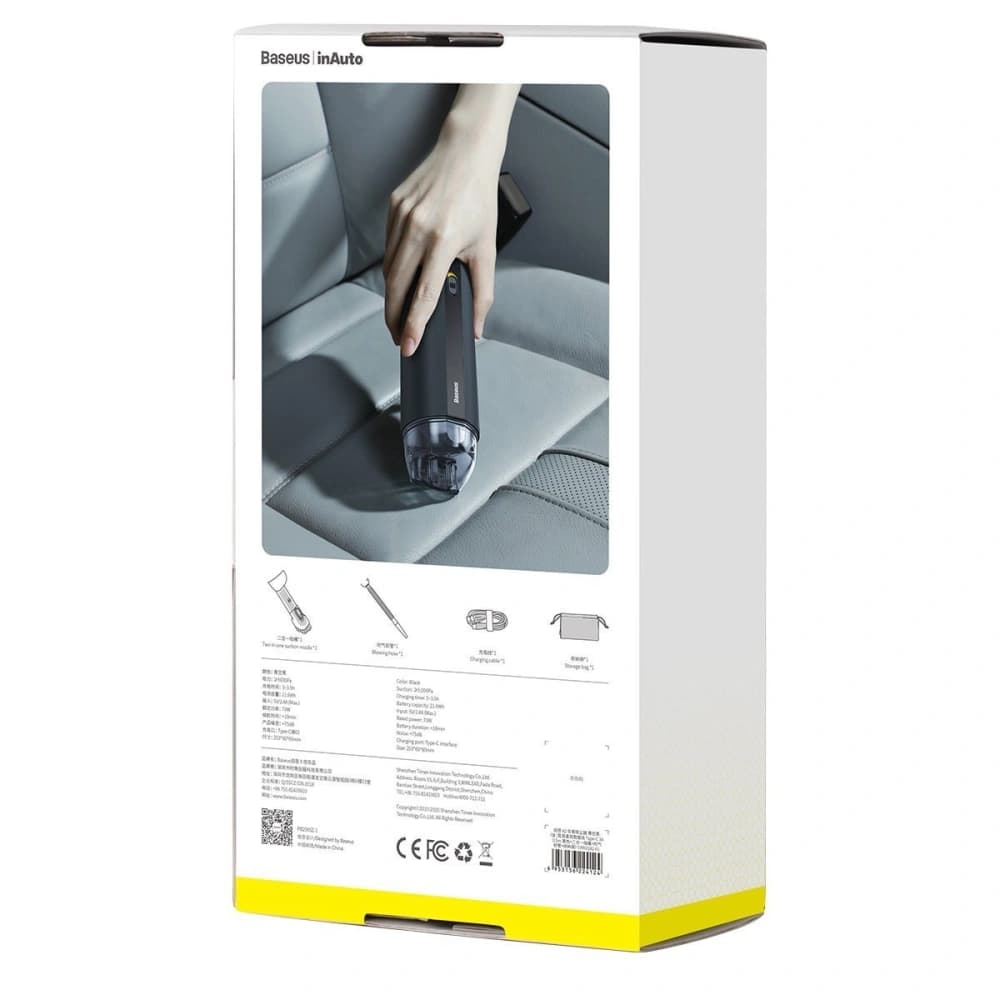 Aspirator auto fără fir Baseus A2 5000Pa (negru) - 7