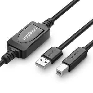 UGREEN US122 aktives USB 2.0 A-B Druckerkabel, 15m (schwarz)