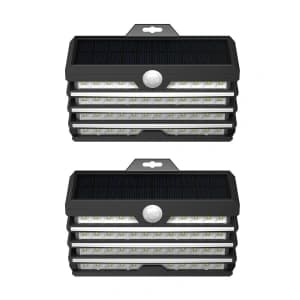 External solar LED Baseus lamp with motion detector - 2pcs (black)