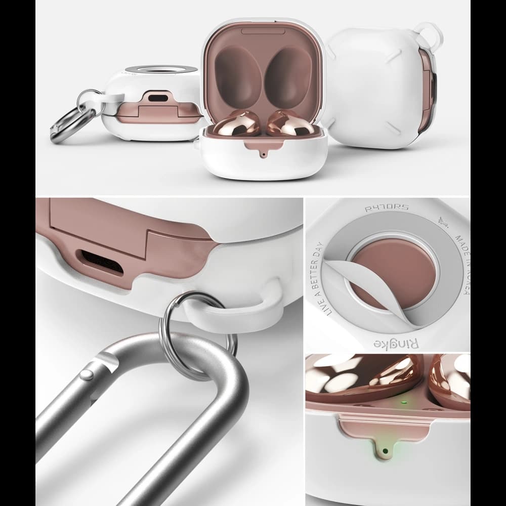 Etui Ringke Slim-X Samsung Galaxy Buds 2/2 Pro/Live/Pro Alb Glossy - 6