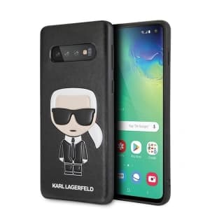 Karl Lagerfeld KLHCS10IKPUBK Samsung Galaxy S10 hardcase black Iconic Karl Embossed