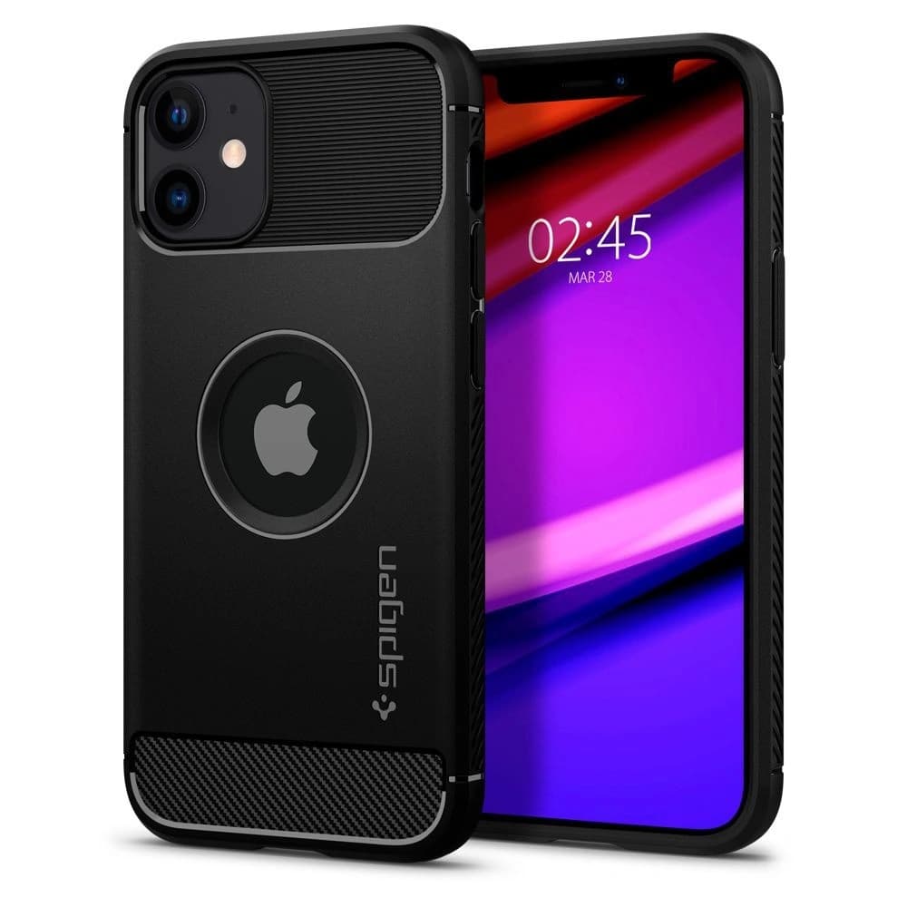 Etui Spigen Rugged Armor Apple iPhone 12 mini Negru Mat - 1