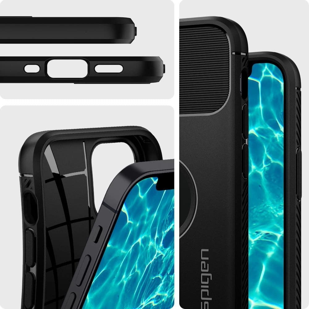 Etui Spigen Rugged Armor Apple iPhone 12 mini Negru Mat - 9