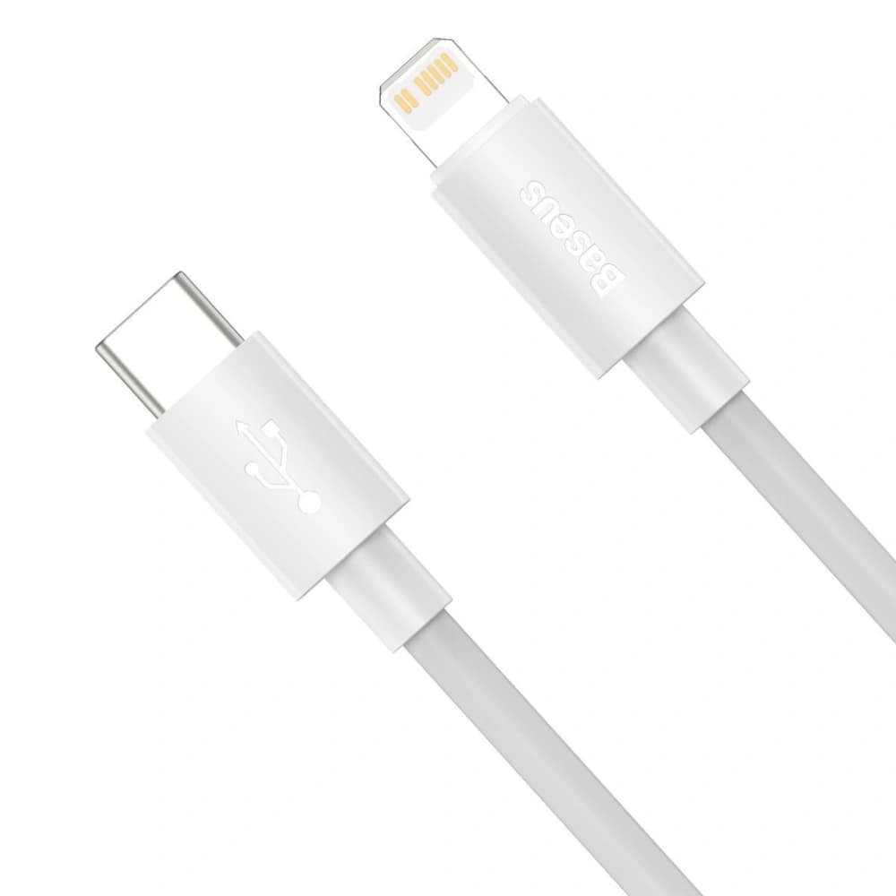 Kabel USB-C do Lightning Baseus Simple Wisdom, PD, 20W, 1.5m (bílý) 2ks. - 4