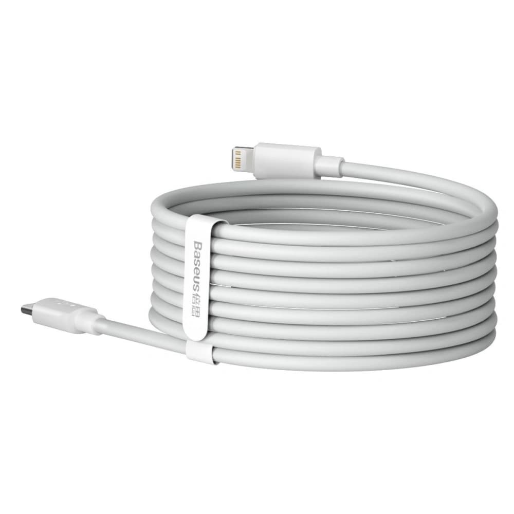 Kabel USB-C do Lightning Baseus Simple Wisdom, PD, 20W, 1.5m (bílý) 2ks. - 7
