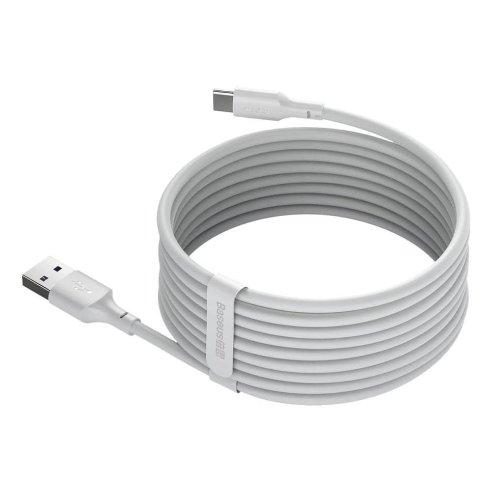 Baseus Simple Wisdom Data Cable Kit USB to Type-C 5A 1.5m White - 3
