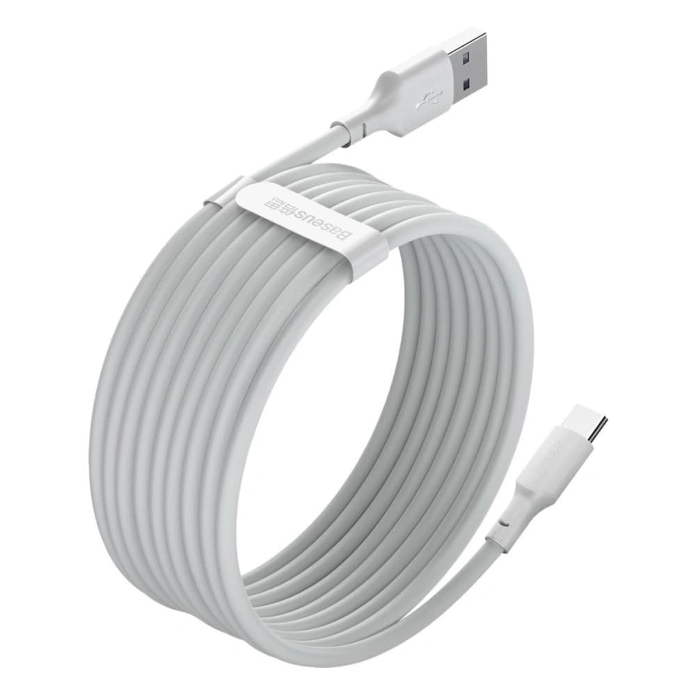 Baseus Simple Wisdom Data Cable Kit USB to Type-C 5A 1.5m White - 5