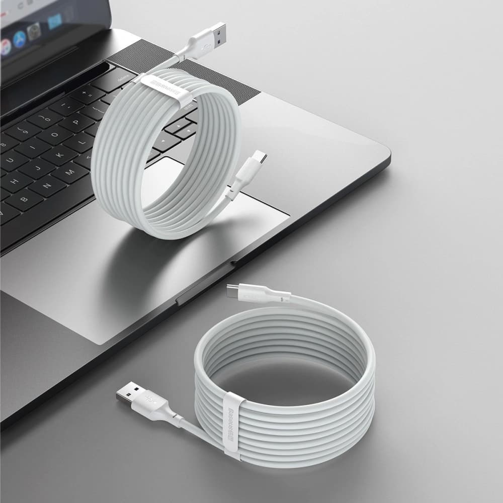Baseus Simple Wisdom Data Cable Kit USB to Type-C 5A 1.5m White - 7
