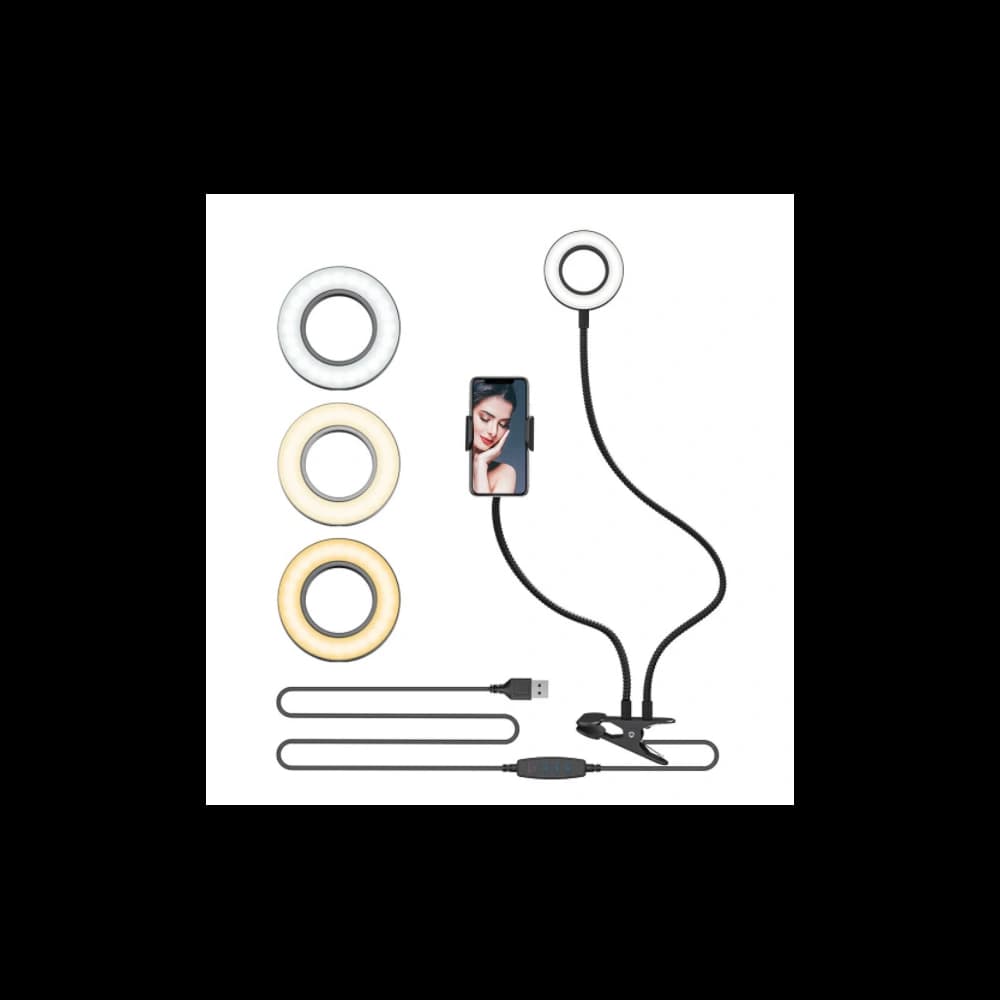 Blitzwolf BW-SL6 klipszes asztali állvány telefonhoz, LED lámpával - 1