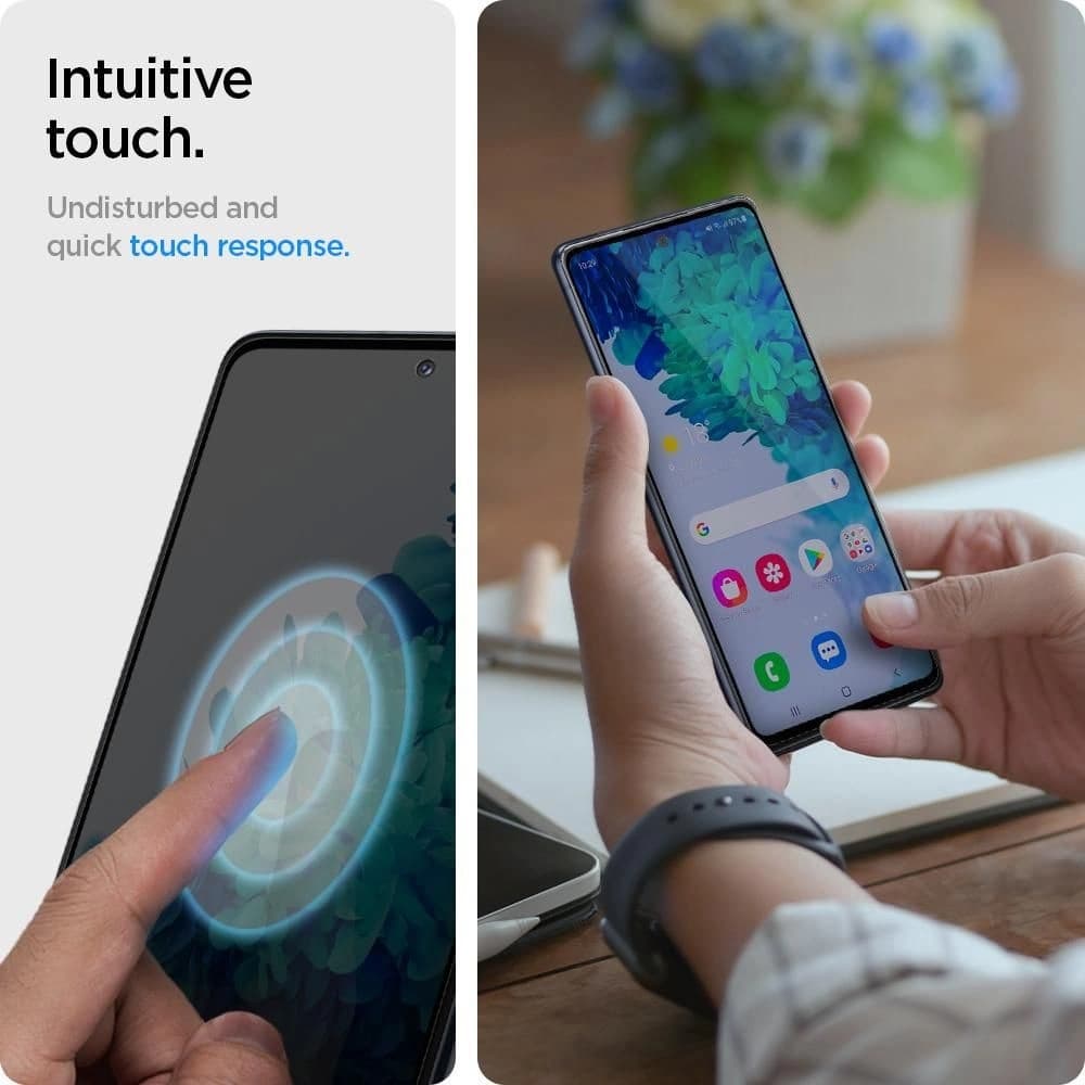 Edzett üveg Spigen GLAS.tR Slim Samsung Galaxy S20 FE Fekete - 2