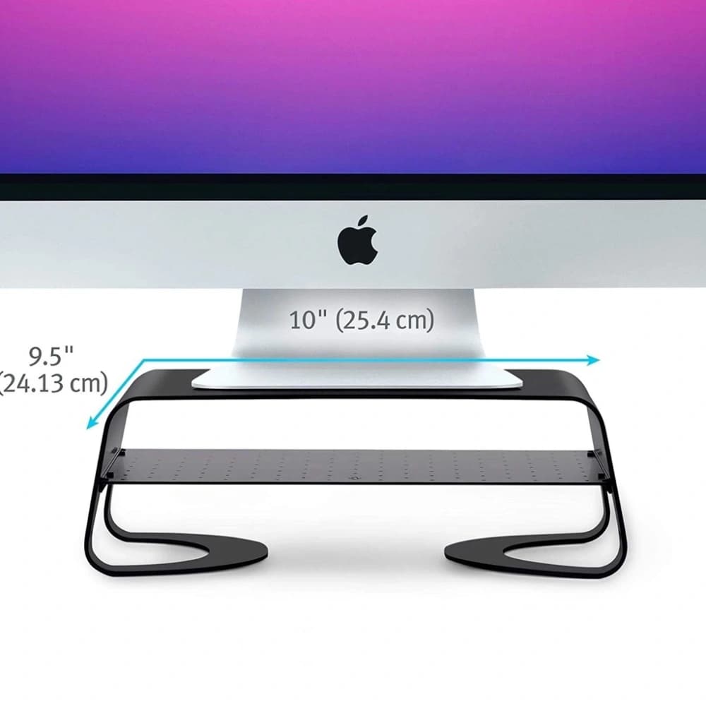 Twelve South Curve Riser Desktop stand for Apple iMac and Displays (black) - 3