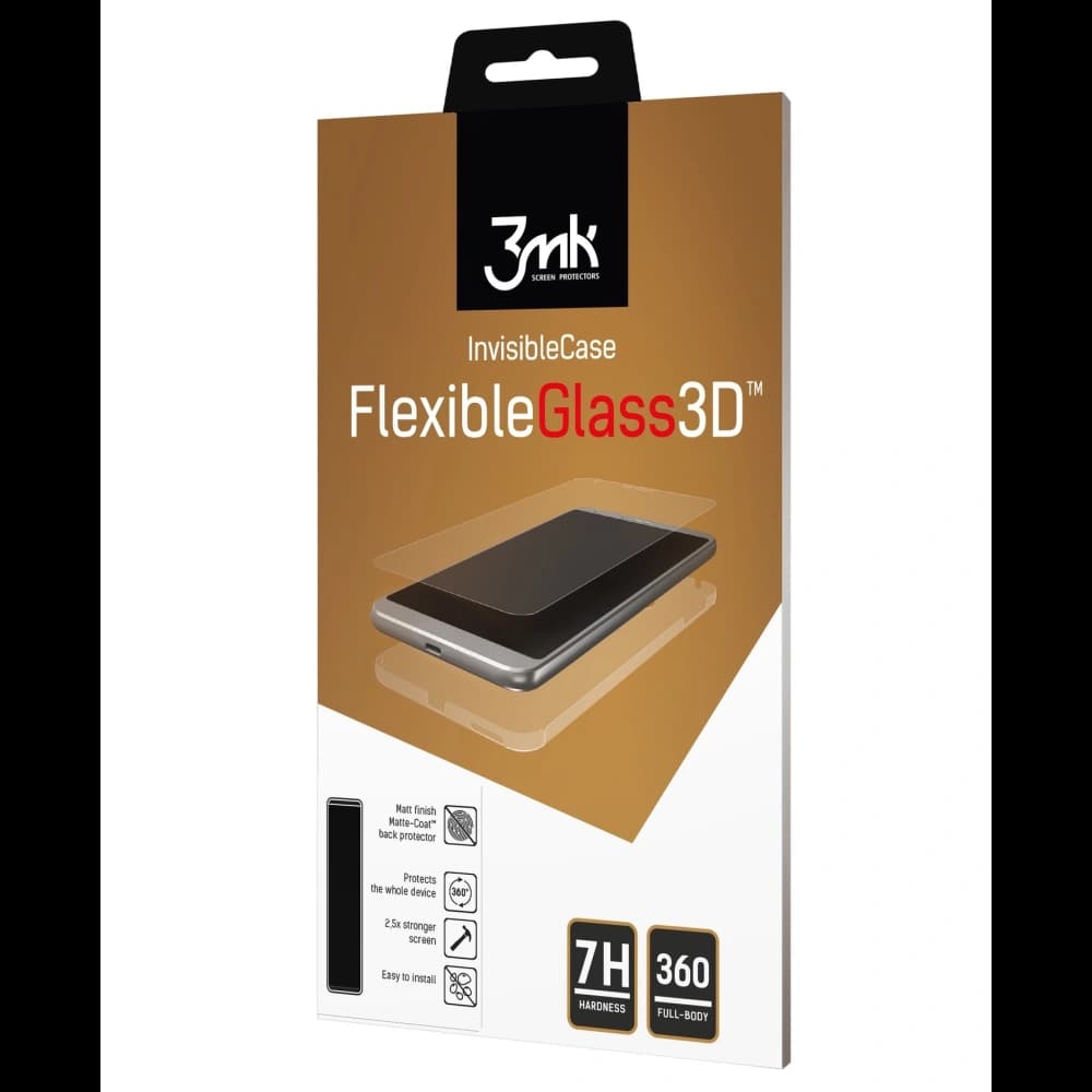 3MK Apple Hybridglas FlexibleGlass 3D + High-Grip-Folie iPhone X - 1