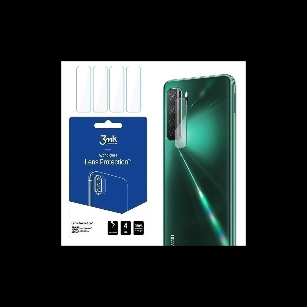 3MK Hybridglas für Kameraobjektiv Objektivschutz Huawei P40 Lite 5G [4 PACK] - 1