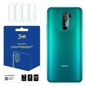 3MK Hybridglas für Kameraobjektiv Objektivschutz Redmi 9 [4 PACK]