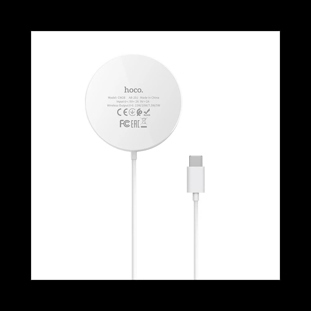 hoco CW28 Wireless Charger with MagSafe 15W White - 3