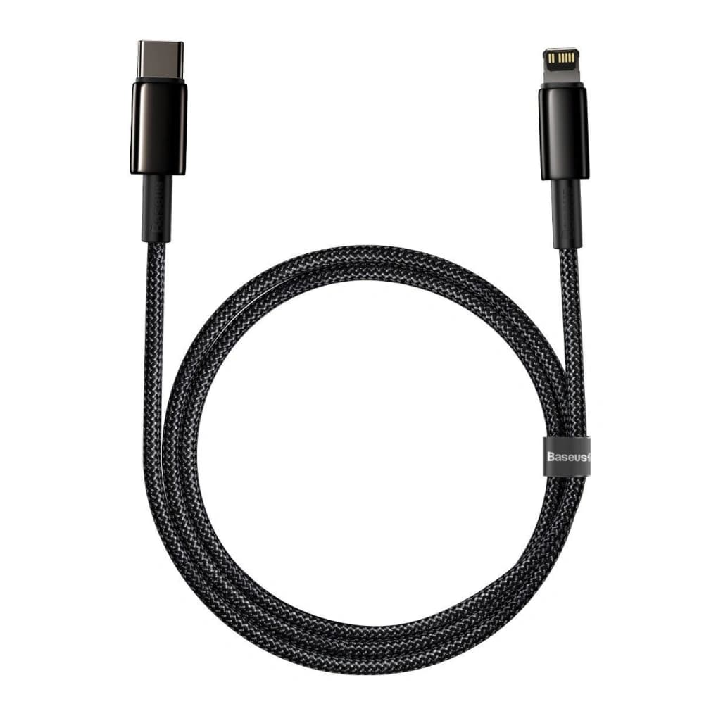 Kabel USB-C do Lightning Baseus Tungsten Gold, 20W, 5A, PD, 1m (černý) - 2