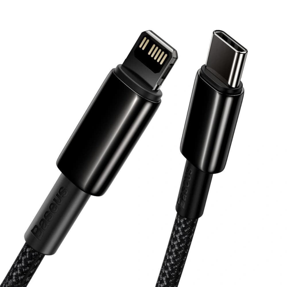 Kabel USB-C do Lightning Baseus Tungsten Gold, 20W, 5A, PD, 2m (černý) - 3