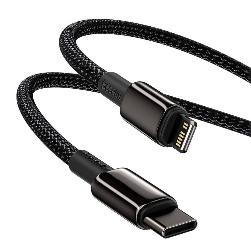 Kabel USB-C do Lightning Baseus Tungsten Gold, 20W, 5A, PD, 2m (černý) - 4