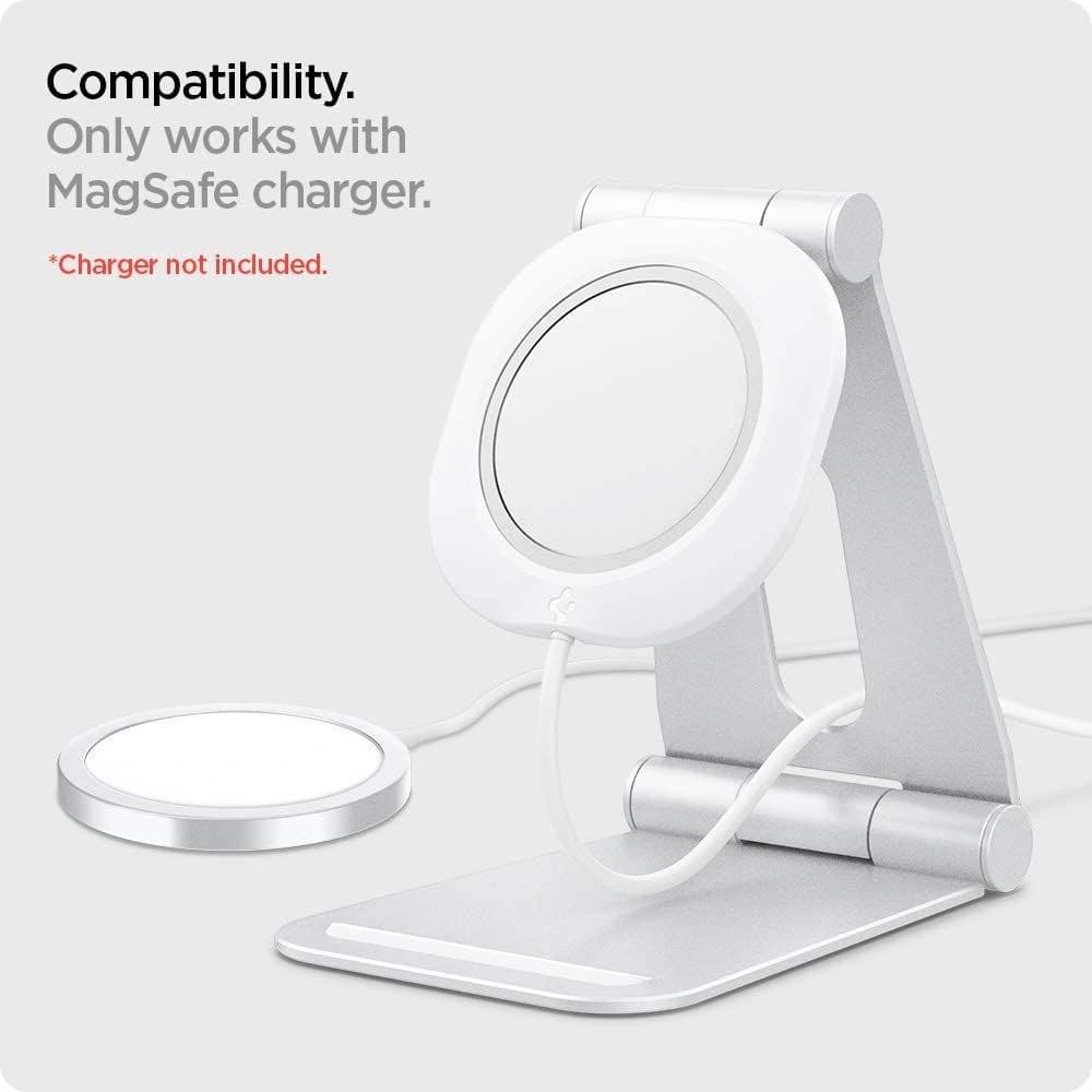Spigen Magfit S Apple MagSafe Charger Stand White - 5