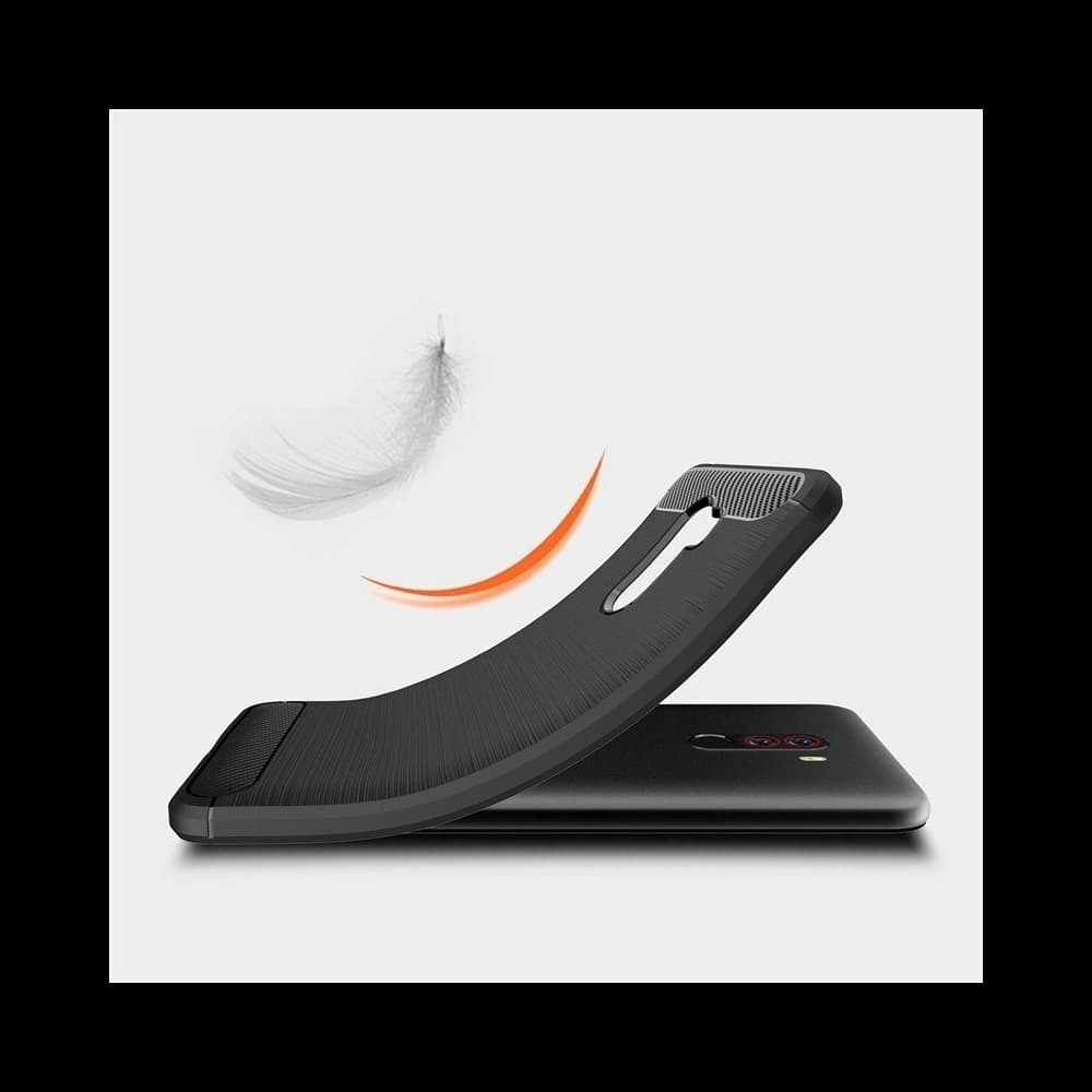 HS Case SOLID TPU Pocophone F1 Black + Screen Protector - 4