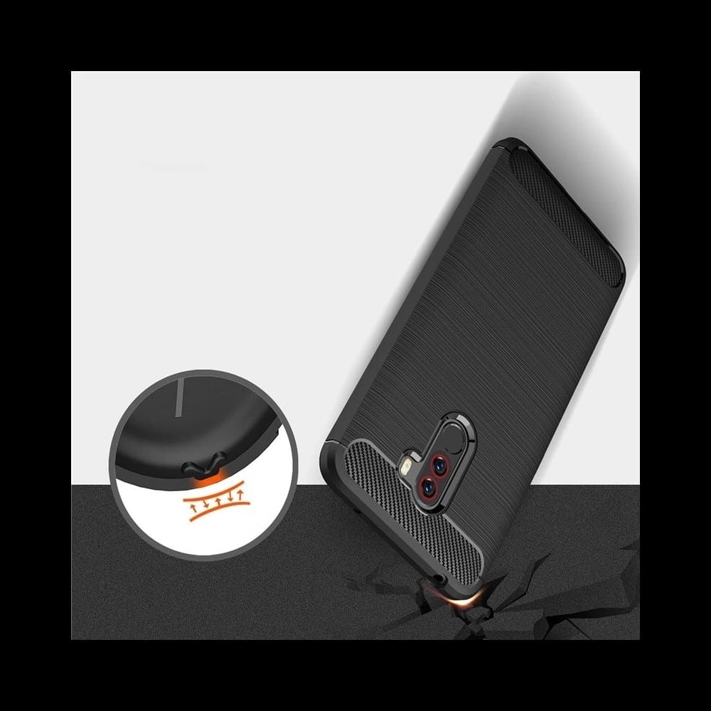 HS Case SOLID TPU Pocophone F1 Black + Screen Protector - 5