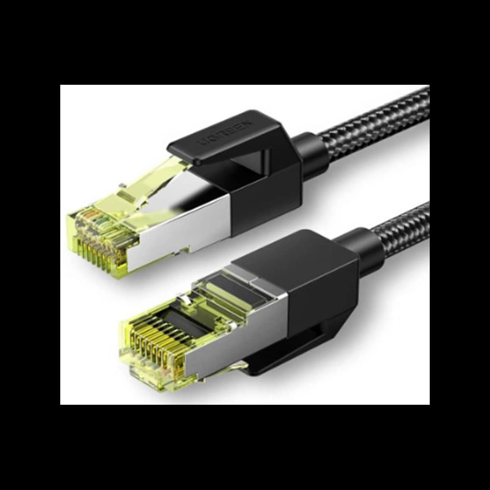 UGREEN NW150 Netzwerkkabel mit Geflecht, Ethernet RJ45, Cat.7, F/FTP, 5m (schwarz) - 1